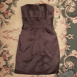 Strapless Brown Dress